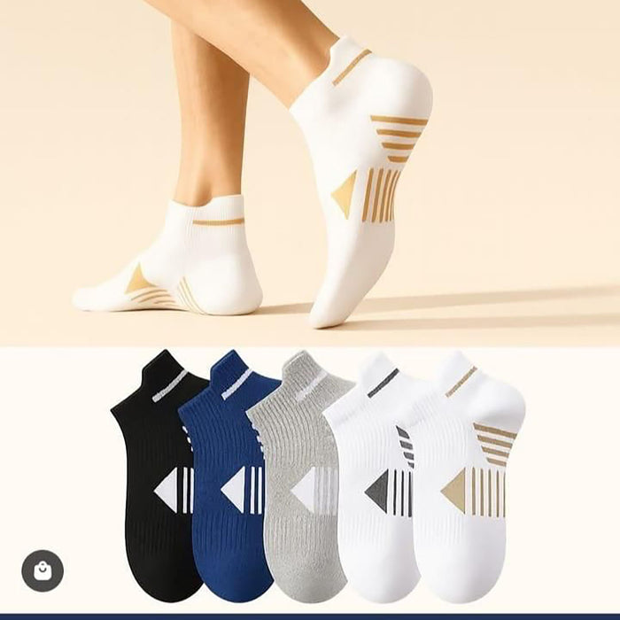 5-Pair Athletic Ankle Socks Combo