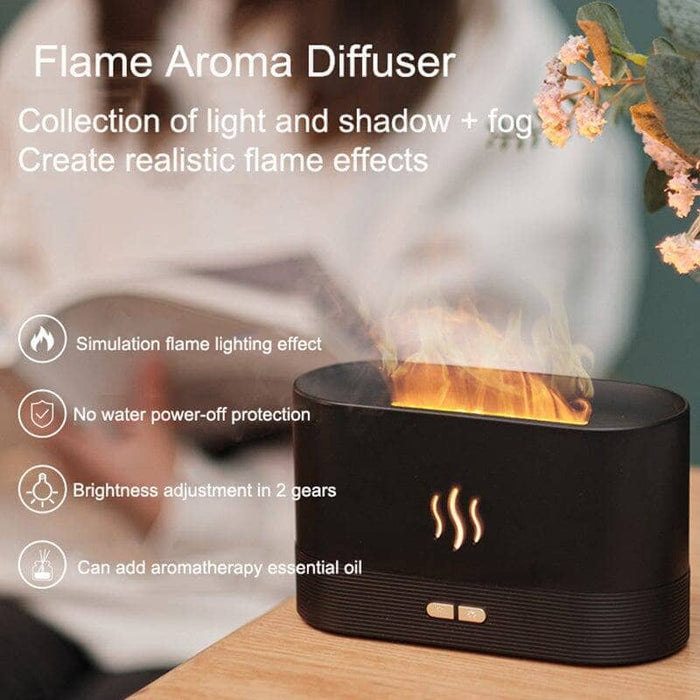 Aroma Flame Ultrasonic Essential Oil Diffuser (White) at Your Oil Tools