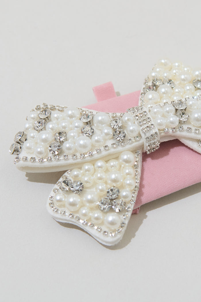 Blaire Pearl Bow Clip