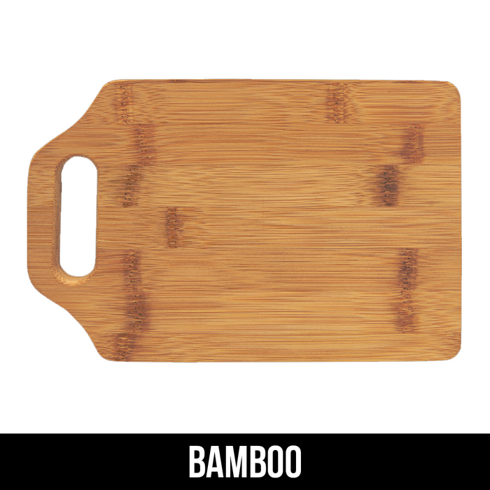 Custom Engraved Bamboo Cutting Board with Handle - LZR