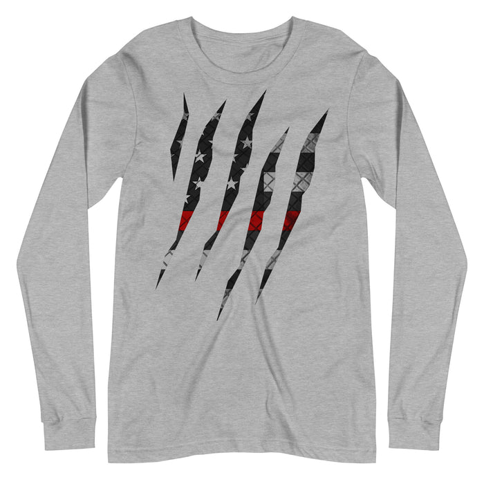 Firefighter Thin Red Line Rip Through Long Sleeve
