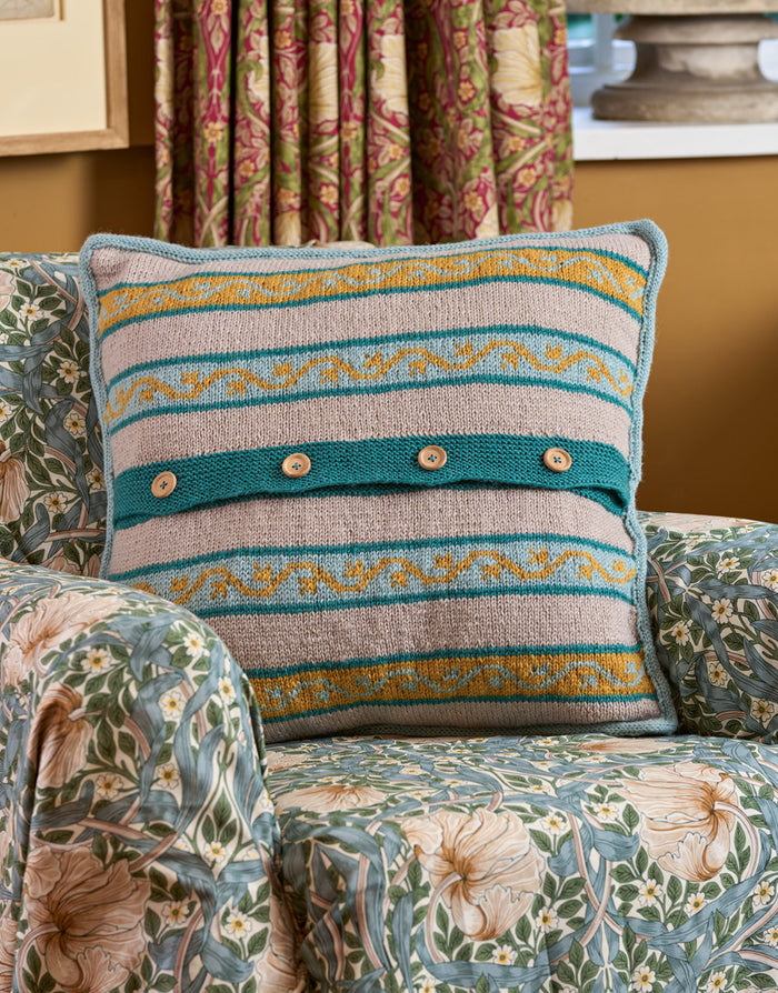 Grafton Cushion Yarn & Pattern Knitting Kit, West Yorkshire Spinners
