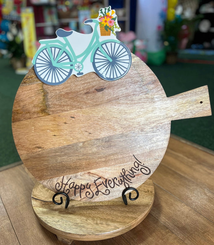Happy Everything Wood Serving Board- Large