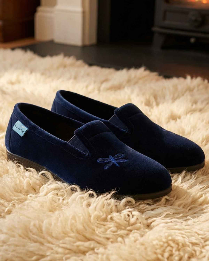 Lunar Butterfly Slipper - Navy - Country Collection