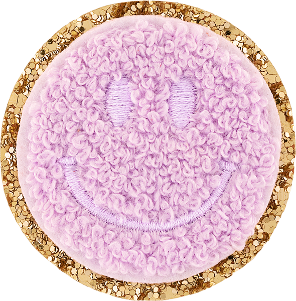 PATCH SMILEY FACE GLITTER