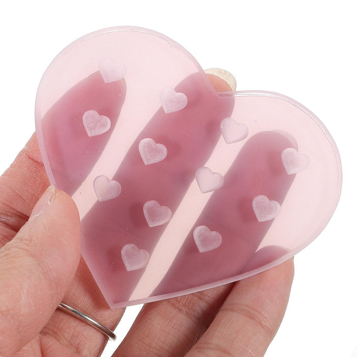 Pink Crystal Heart Adhesive Palette