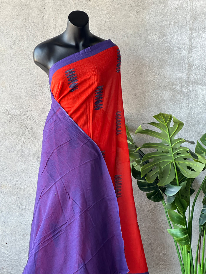 Printed super soft premium cotton saree