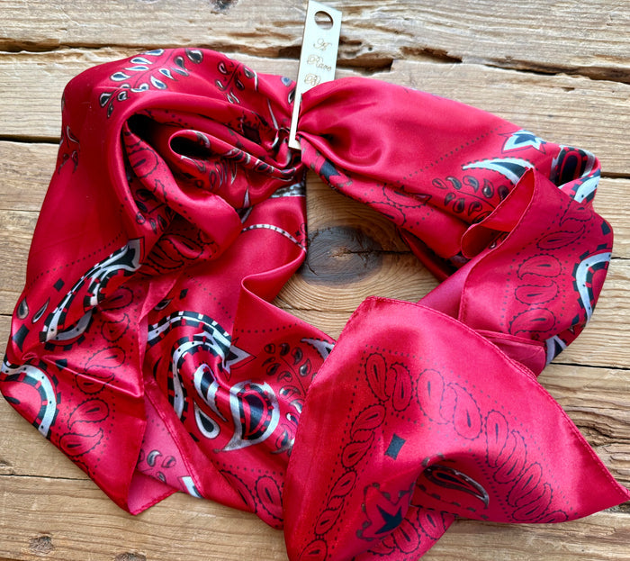 Red Bandana Silk Wild Rag