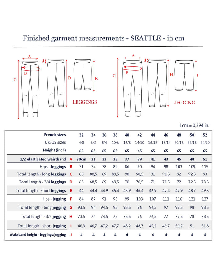 Seattle Leggings/Jeggings Sewing Pattern, Ikatee