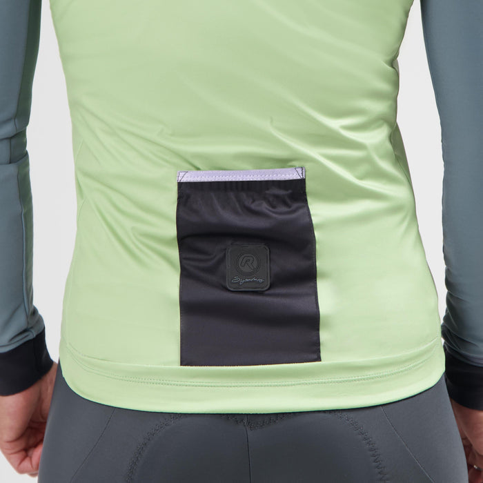 Rogelli Signature windstopper dames saliegroen achterkant.