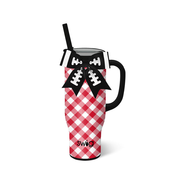 Swig Mega Mug Gameday Gingham Red + Black