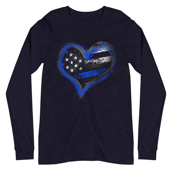 Thin Blue Line Heart 2.0 Long Sleeve