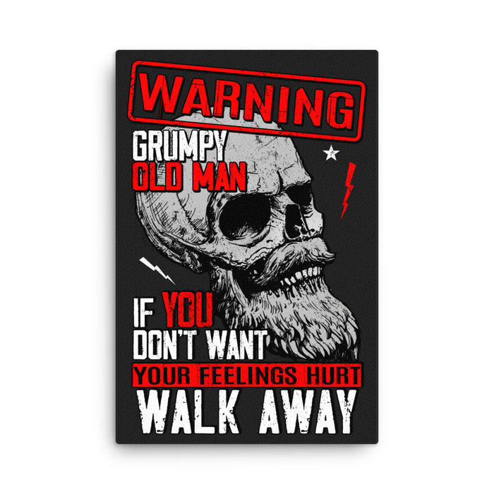 Warning: Grumpy Old Man Canvas