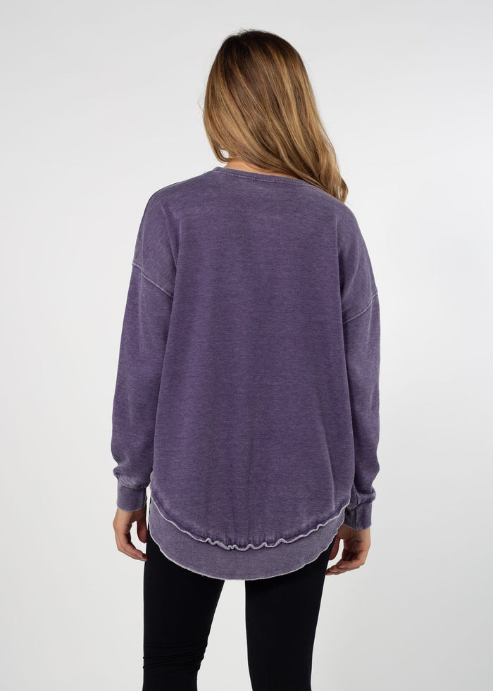Washington Huskies Women's Grape Burnout Campus Pullover