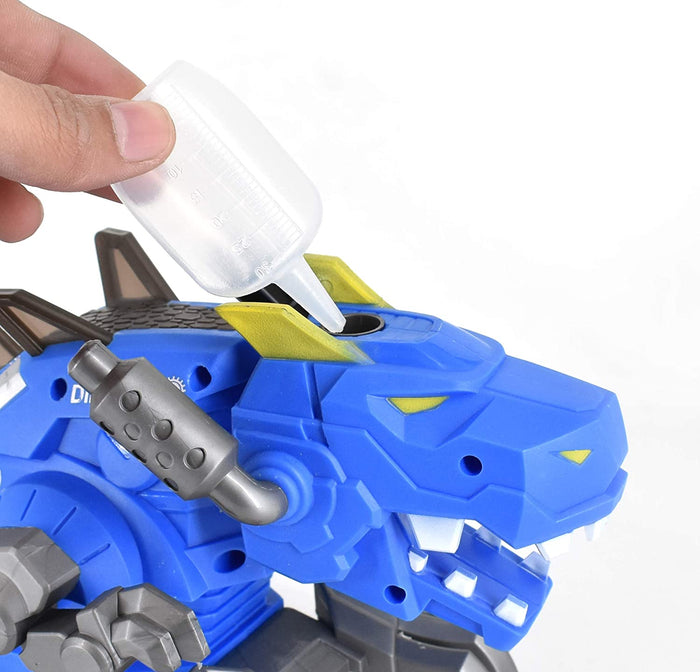 White Whale Realistic design mechanical robotic dragon toy, walking dragon dinosaur toy with fire breathing water spray mist red light function & realistic sounds