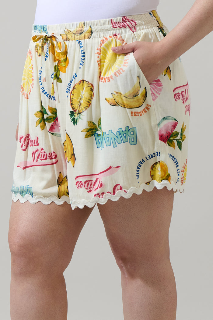 Zion Paradise Halle Drawstring Shorts Curve