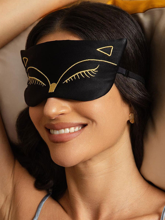 [Black] SilkSilky  Eye Mask 002
