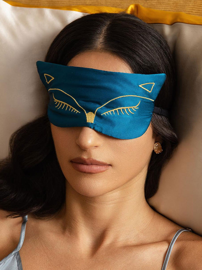 [Teal] SilkSilky  Eye Mask 001