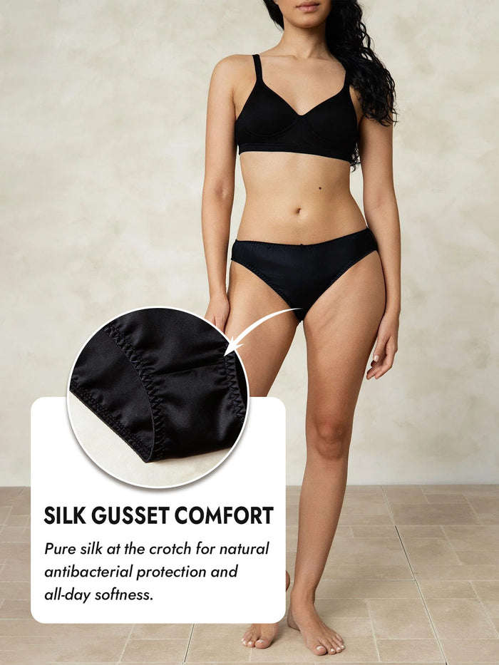 [Black] SilkSilky  Panty 004