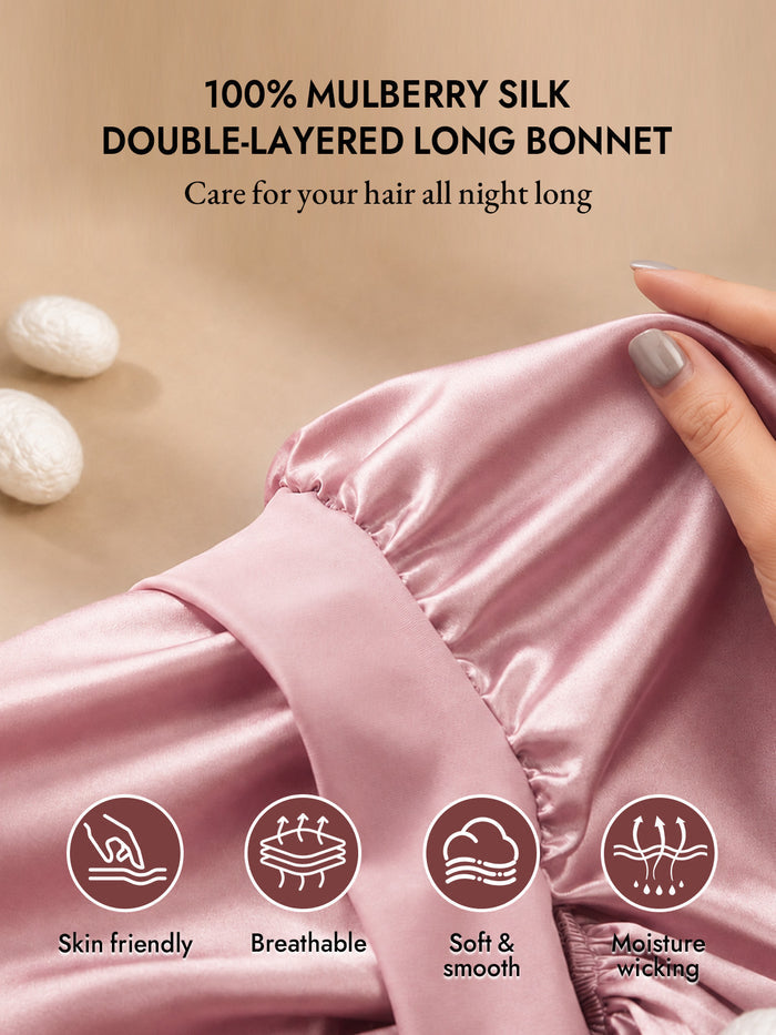 [Pink] SilkSilky  Sleep Cap 002