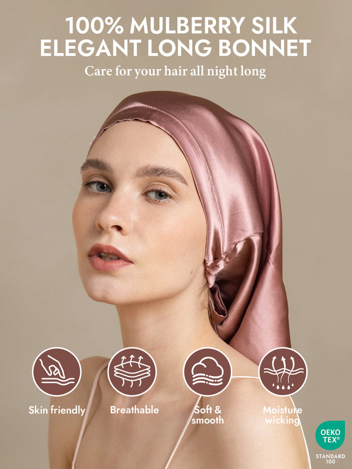 [Pale Mauve] SilkSilky  Sleep Cap 002