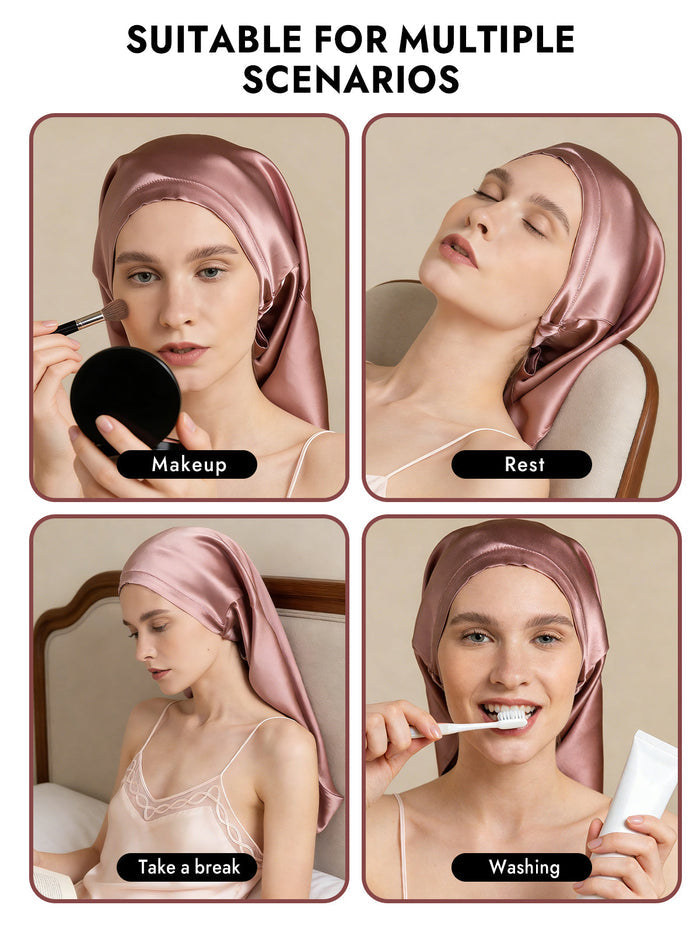 [Pale Mauve] SilkSilky  Sleep Cap 007