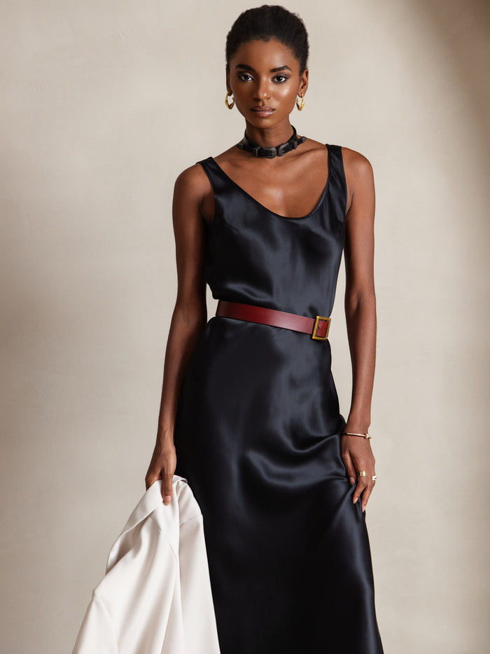[Black] SilkSilky  Sleeveless Dress 003