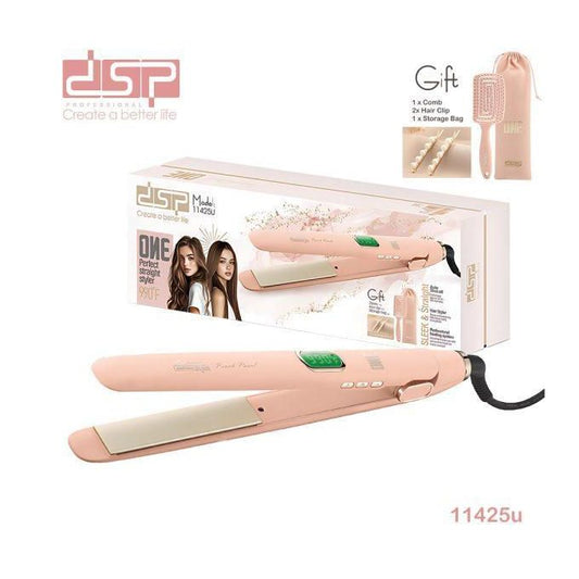 دي اس بي مكواة تمليس الشعر+فرشة هدية موديل 11425يو - DSP Hair Straightener with Free Brush - Model 11425U