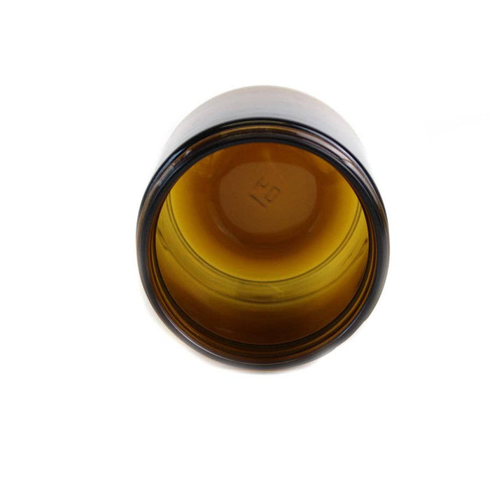 16 oz Amber Glass Jar w/ Black Cap at Your Oil Tools