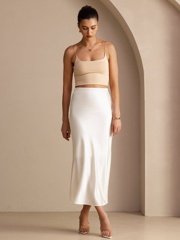 [Ivory] SilkSilky  Skirt 007