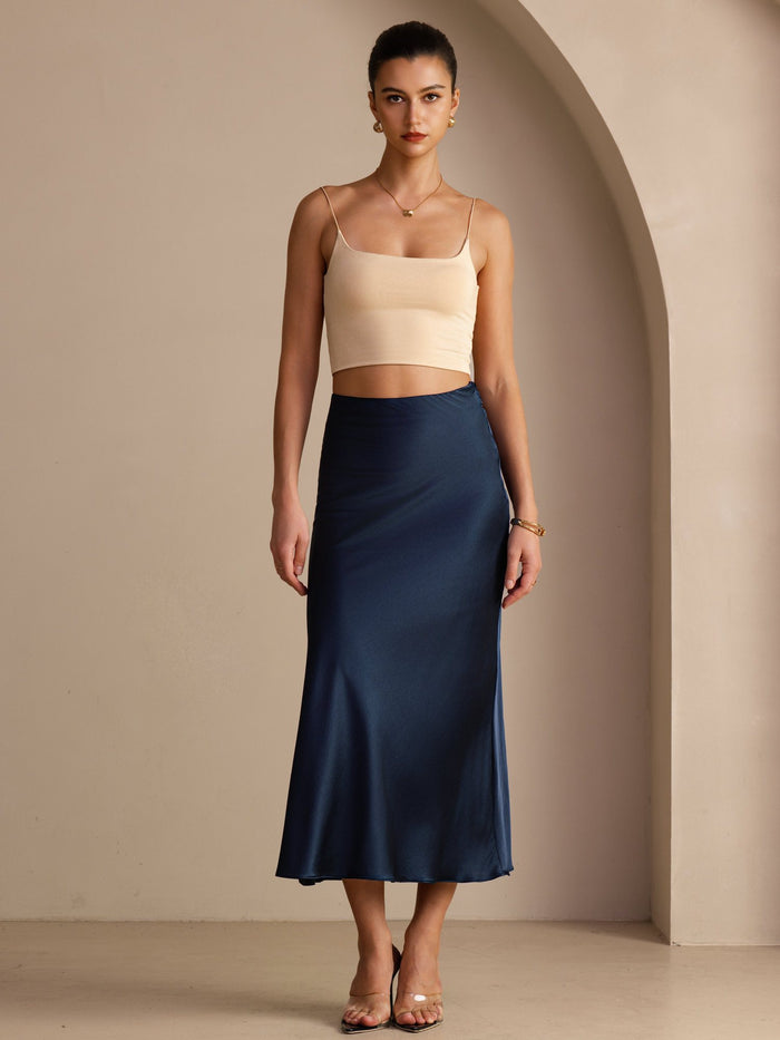 [Dark Blue] SilkSilky  Skirt 001