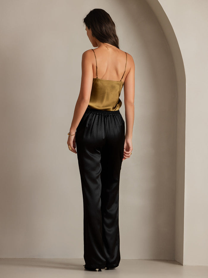 [Black] SilkSilky  Women's Pants 002