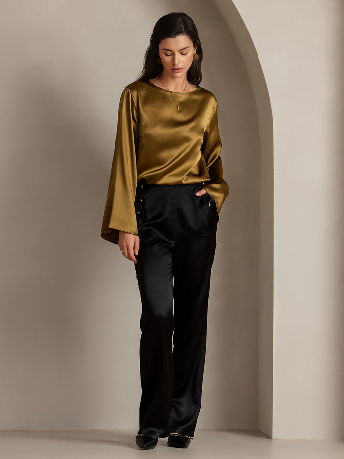 [Black] SilkSilky  Women's Pants 007