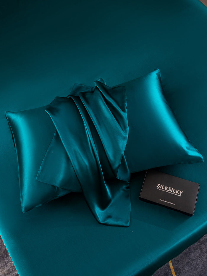 [Teal] SilkSilky  Pillowcases 005