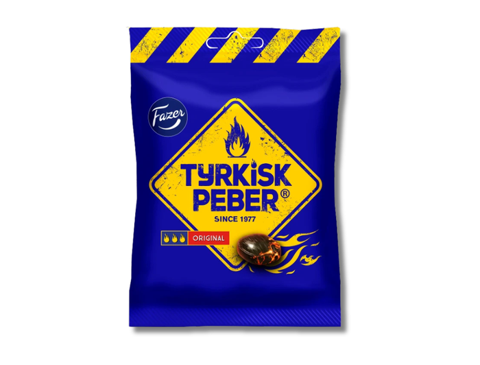 3 Bags of Fazer Tyrkisk Peber 150g (5.29 oz) – Fiery Salty Licorice Hard Candies