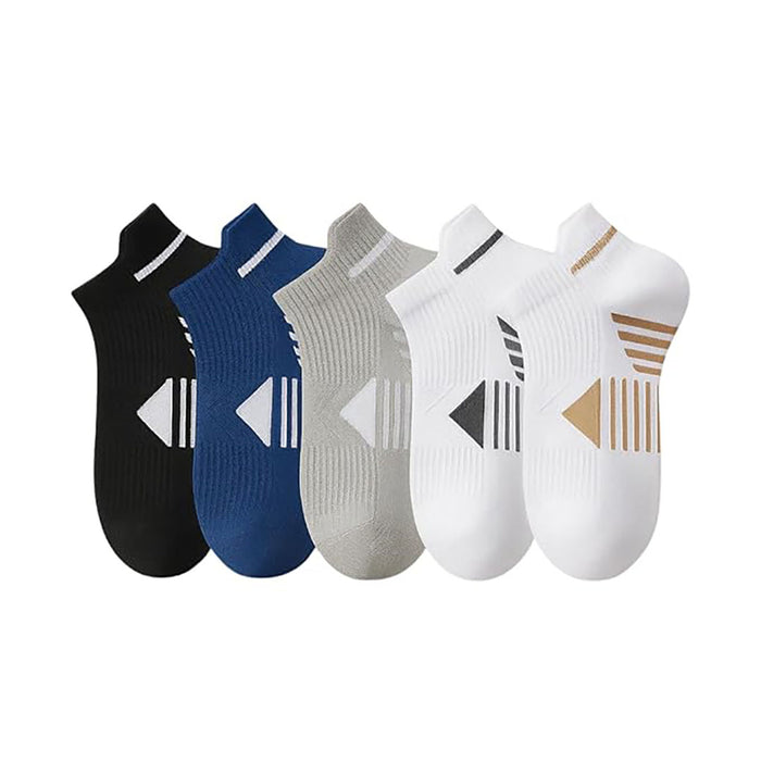 5-Pair Athletic Ankle Socks Combo