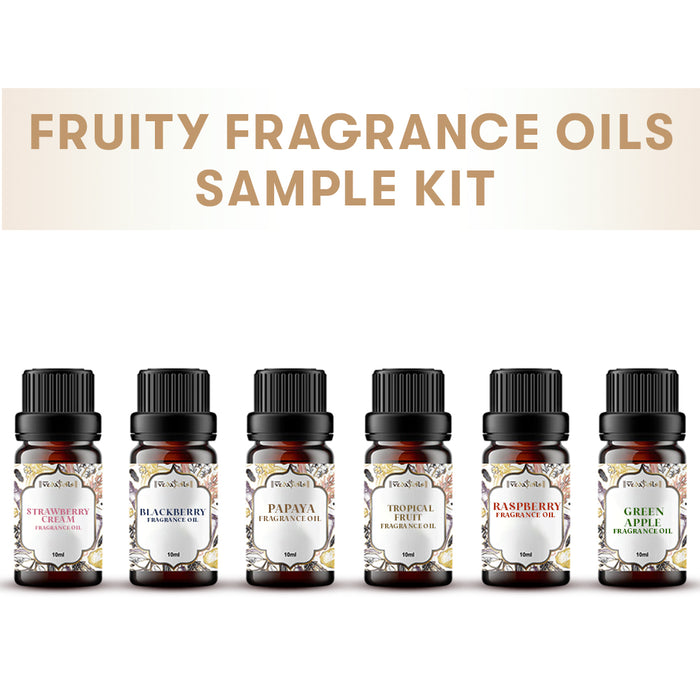 6 Fruity Fragrance Oils Sample Kit set
