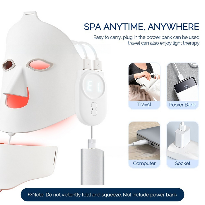 7-Color LED Silicone Face Mask - Skin Rejuvenation & Acne Treatment