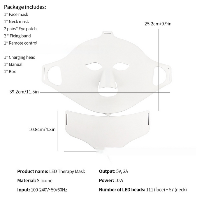 7-Color LED Silicone Face Mask - Skin Rejuvenation & Acne Treatment - view 3