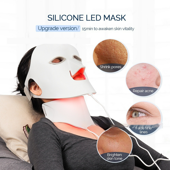 7-Color LED Silicone Face Mask - Skin Rejuvenation & Acne Treatment - view 6