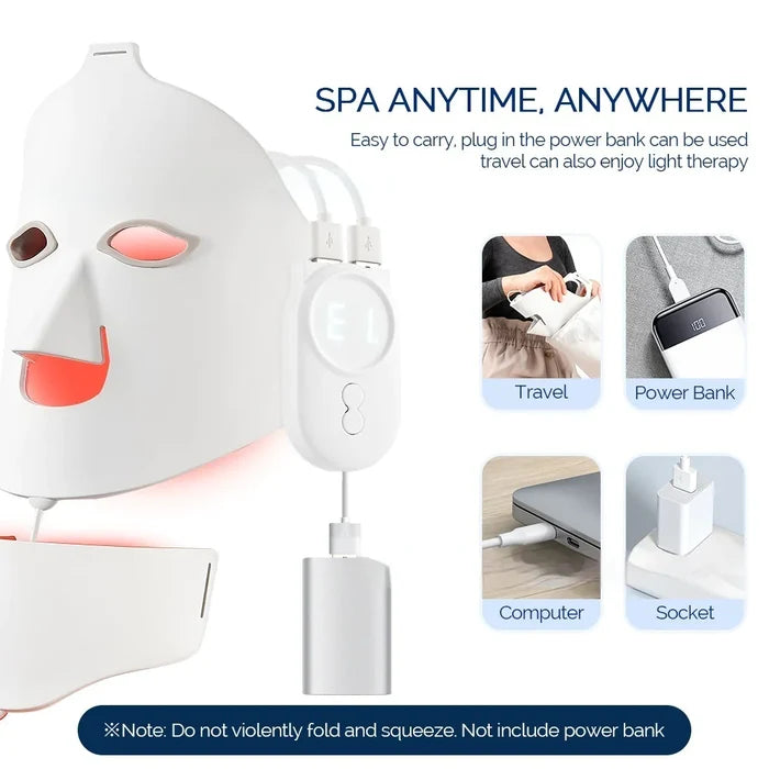 7-Color LED Silicone Face Mask - Skin Rejuvenation & Acne Treatment - view 8