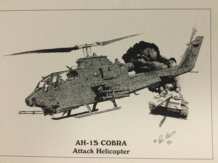 AH-1S Cobra Attack Helicopter Notecard