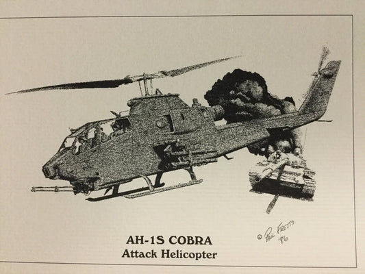 AH-1S Cobra Attack Helicopter Notecard