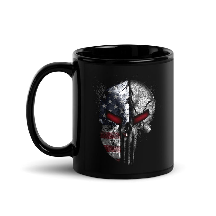 American Flag Skull Spartan Mug