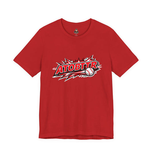 ATOBTTR Baseball Graphic Tee – Retro Explosive Sports Shirt