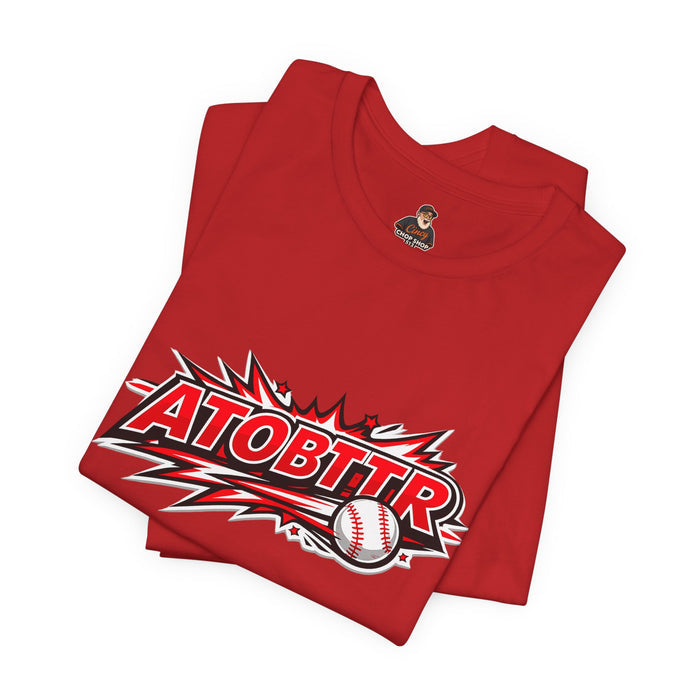 ATOBTTR Baseball Graphic Tee – Retro Explosive Sports Shirt