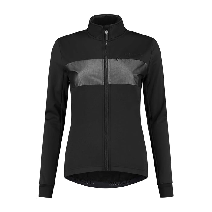 Rogelli Attq fietsjack dames zwart voorkant.