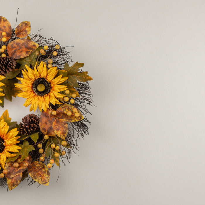 Autumn Sunflower Fields Wreath