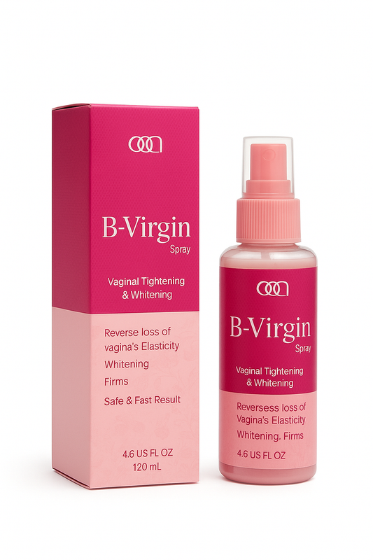 B-Virgin spray bottle and packaging on a white background