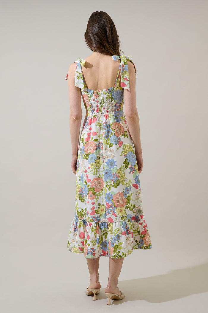 Baker Tie Strap Midi Dress Esther Floral